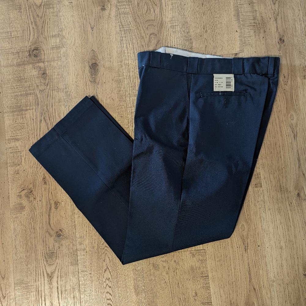 Vintage Dickies Navy Blue Classic Fit Work Pants 874N 36x32